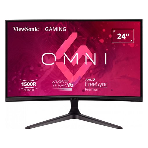 Monitor ViewSonic 24 pulgadas VX2418C curvo Full HD 165Hz Gaming HDMI DisplayPort