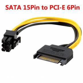 Cable SATA a 6 pin genérico adaptador de alimentación PC
