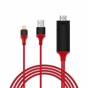 Cable Lightning a HDMI BOJECHER con USB rojo para iPhone