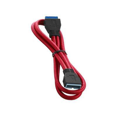 Cable de extensión interna USB 3.0 CableMod ModFlex rojo de 50 cm, diseño premium y flexible para placas madre y gabinetes personalizados