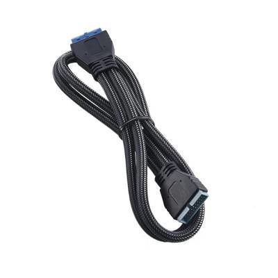 Cable de extensión interna USB 3.0 CableMod ModFlex carbono de 50 cm, diseño premium y flexible para placas madre y gabinetes personalizados