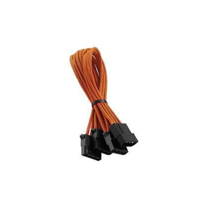 Cable de extensión Molex 4‑Pin CableMod ModFlex naranja de 30 cm, diseño premium y flexible para ventiladores y accesorios de PC