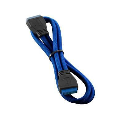 Cable de extensión interna USB 3.0 CableMod ModMesh azul de 50 cm, diseño premium y rígido para placas madre y gabinetes personalizados