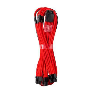 Cable de extensión PCIe 12VHPWR CableMod Pro ModMesh RTS de 60 cm en color rojo, diseño premium con salida en ángulo recto para tarjetas gráficas RTX