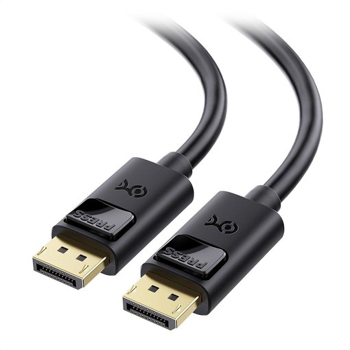 Cable DisplayPort a DisplayPort 1.8 metros 4K con conectores chapados en oro