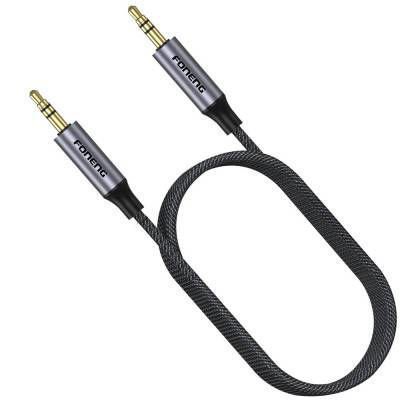 Cable de audio FONENG BM31 3.5mm AUX negro de 1 metro
