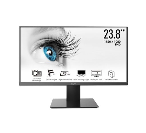 Monitor MSI MP241X de 24 pulgadas con panel IPS Full HD y conexión HDMI para oficina, estudio y uso multimedia