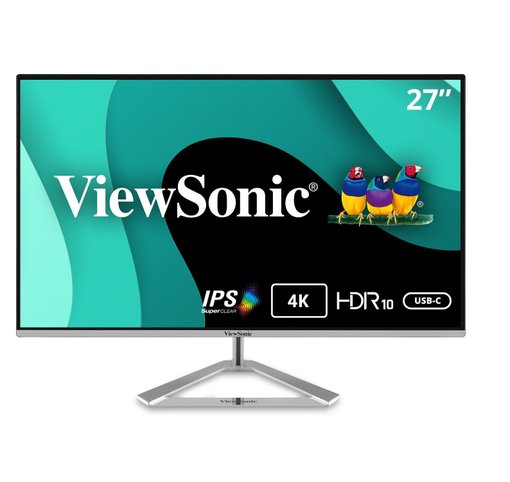 Monitor ViewSonic VX2776-4K-MHD 27 pulgadas 4K UHD IPSViewSonic VX2776-4K-MHD de 27 pulgadas con panel IPS, resolución UHD 4K 3840x2160, conexiones HDMI y DisplayPort, ideal para diseño, edición de contenido, productividad y entretenimiento con imágenes de alta definición y colores precisos.