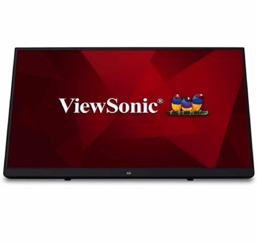 Monitor ViewSonic TD2430 de 24 pulgadas con pantalla táctil interactiva, resolución Full HD 1920x1080, conexiones HDMI, VGA y USB, ideal para puntos de venta, educación, presentaciones y aplicaciones interactivas.