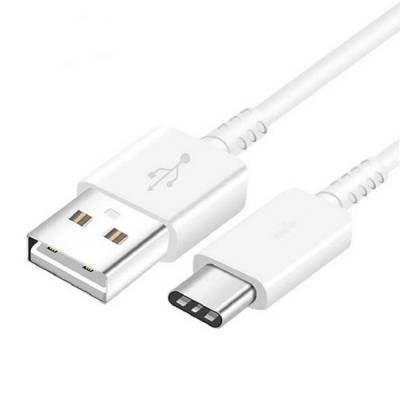 Cable USB-A a USB-C genérico blanco de 1 metro carga rápida