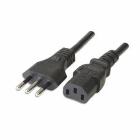 Cable de alimentación IEC C13 a enchufe de 3 patas en línea de 1.8 metros