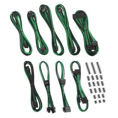 Kit completo de cables PSU CableMod ModFlex Classic negro/verde para fuentes Corsair, diseño flexible y estético