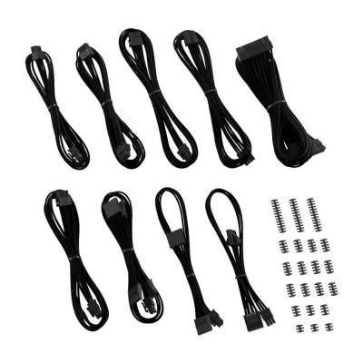 Kit completo de cables PSU CableMod ModFlex Classic negro para fuentes Corsair, diseño flexible y estético