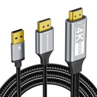 Imagen de CABLE SWITCHFLUX HDMI A DISPLAYPORT 4K 60HZ CON USB