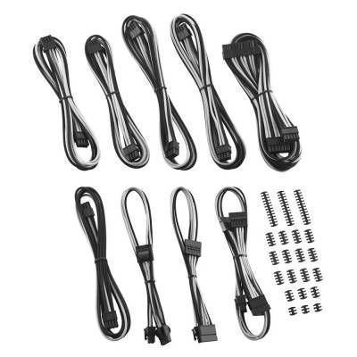 Kit completo de cables PSU CableMod ModFlex Classic negro/blanco para fuentes Corsair, diseño flexible y estético