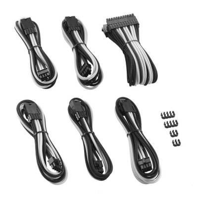 Kit completo de cables PSU CableMod Pro ModMesh negro/blanco para fuentes Corsair, diseño rígido y estético