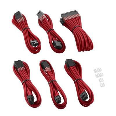 Kit completo de cables PSU CableMod Pro ModMesh rojo para fuentes Corsair, diseño rígido y estético