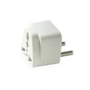 Adaptador universal de enchufe blanco de 2 patas a toma universal