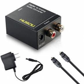 Adaptador MUSOU conversor de audio digital óptico y coaxial a RCA analógico