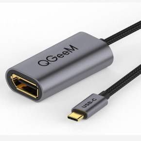 Adaptador QGEEM USB Tipo C a DisplayPort 4K UHD de aluminio