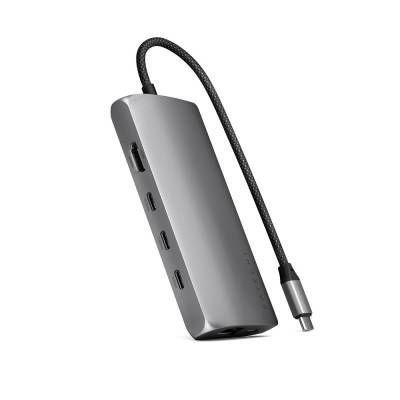 Adaptador USB-C Multiport Satechi 8K con Ethernet V3 ST-P8KEM para notebook.
