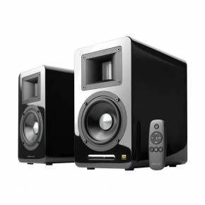 Parlantes Edifier AirPulse A100 color negro con sonido de alta fidelidad y diseño premium para audio profesional