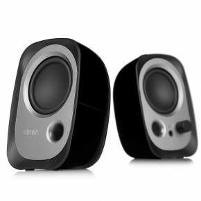 Parlantes Edifier R12U color negro con conexión USB para computadoras y dispositivos multimedia