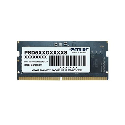 Memoria PATRIOT Signature 32GB DDR5 4800MT/s SODIMM CL40 PSD532G48002S para notebook, laptop y mini PC de alto rendimiento