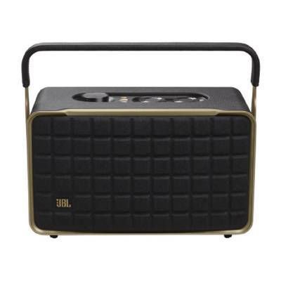 Parlante inalámbrico JBL Authentics 300 con sonido JBL premium, batería integrada, conectividad WiFi y Bluetooth, diseño retro portátil para el hogar.