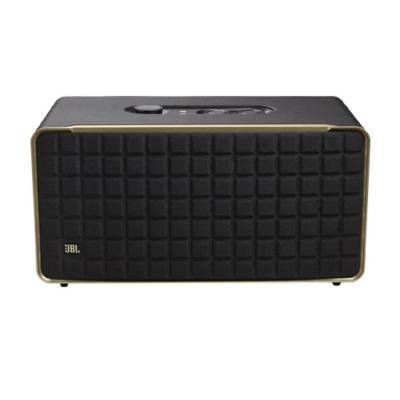 Parlante inalámbrico JBL Authentics 500 con sonido JBL premium, audio espacial, conectividad WiFi y Bluetooth, diseño retro elegante para el hogar.