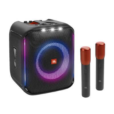 Parlante portátil JBL Encore 2 Black con sonido JBL potente, luces dinámicas, conexión Bluetooth, batería recargable y función karaoke.