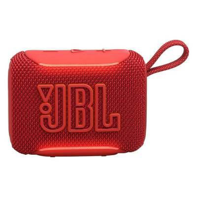Parlante portátil JBL Go 5 BT color rojo con conectividad Bluetooth.