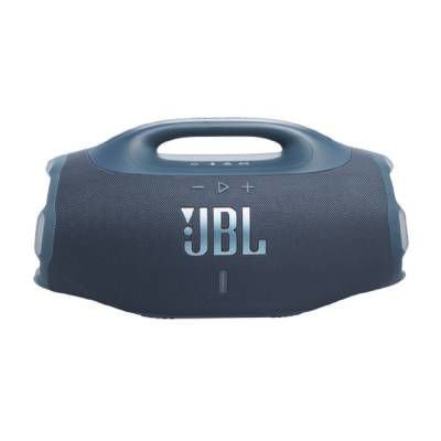 Parlante portátil JBL Boombox 4 Blue con sonido JBL Pro Sound, conexión Bluetooth, batería de larga duración y resistencia al agua y al polvo.