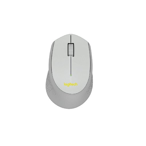 Mouse Logitech M280 inalámbrico color gris con receptor USB, diseño ergonómico para mano derecha, sensor óptico de alta precisión e ideal para PC y notebook.
