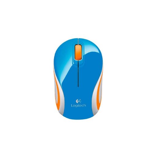Mouse Logitech M187 inalámbrico color azul con nano receptor USB, diseño compacto y portátil, ideal para notebooks, laptops y uso diario.