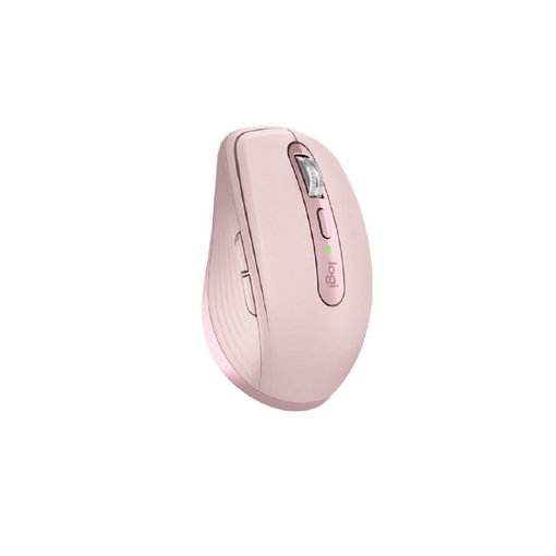 Mouse Logitech MX Anywhere 3 color Rose con conexión Bluetooth y receptor USB Logi Bolt, sensor Darkfield de alta precisión, rueda MagSpeed y diseño compacto para máxima productividad.