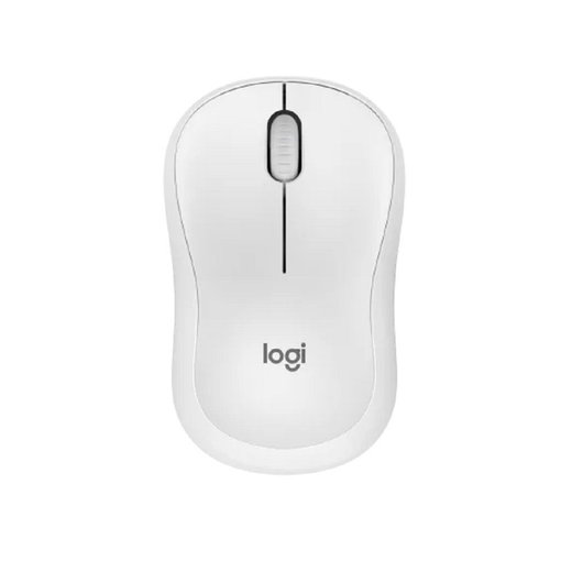Mouse Logitech M240 Silent color blanco con conexión Bluetooth, clics silenciosos, diseño compacto y sensor óptico de alta precisión para PC, notebook y tablet.