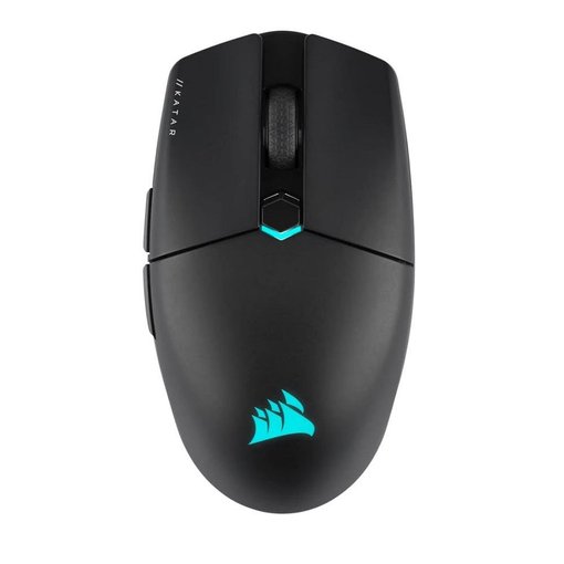 Mouse Corsair KATAR ELITE Wireless Gaming con tecnología inalámbrica SLIPSTREAM, Bluetooth, sensor óptico de alta precisión, diseño ultraliviano y larga duración de batería para gaming competitivo.