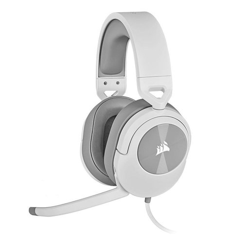 Vincha Corsair HS55 Surround V2 Gaming con conexión 3.5 mm, sonido envolvente, micrófono omnidireccional con cancelación de ruido y diseño liviano para PC y consolas.