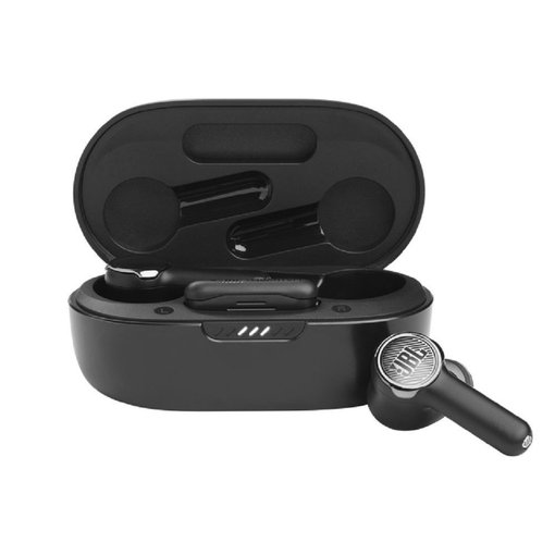 Auricular gamer inalámbrico JBL Quantum TWS Black con sonido JBL QuantumSURROUND, cancelación activa de ruido, conexión de baja latencia y micrófonos integrados.  Nombre del archivo (SEO):  auricular-gamer-jbl-quantum-tws-black-bluetooth.webp  Title (atributo title):  JBL Quantum TWS Black - Auricular Gamer Inalámbrico Bluetooth