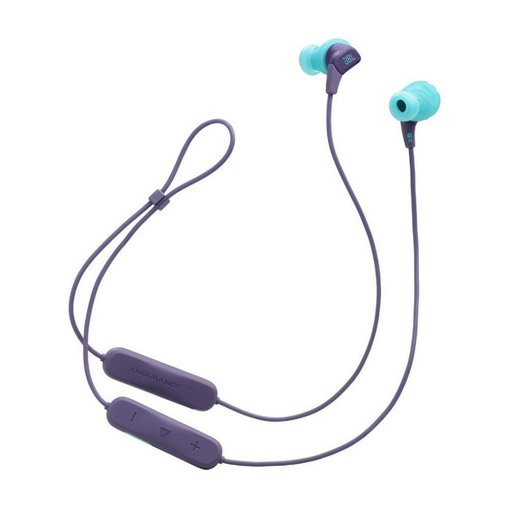 Auricular deportivo JBL Endurance Run 3 Purple con diseño ergonómico, ajuste seguro, sonido JBL de calidad y resistencia al sudor para entrenamiento.