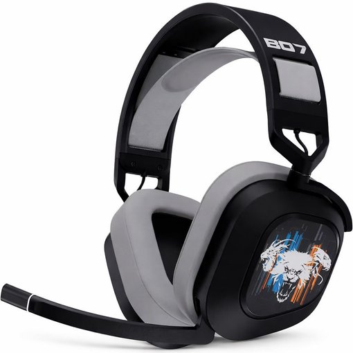 Vincha Corsair HS80 RGB Wireless Call of Duty edición especial con conexión inalámbrica de baja latencia, sonido Dolby Atmos, micrófono de alta calidad e iluminación RGB personalizable para gaming.