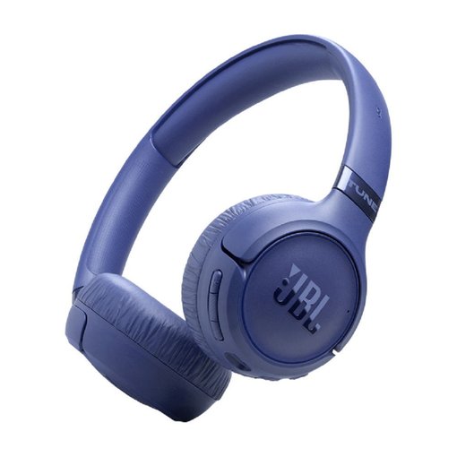 Auriculares JBL Tune 680NC color azul con cancelación activa de ruido, sonido JBL Pure Bass y conexión Bluetooth.