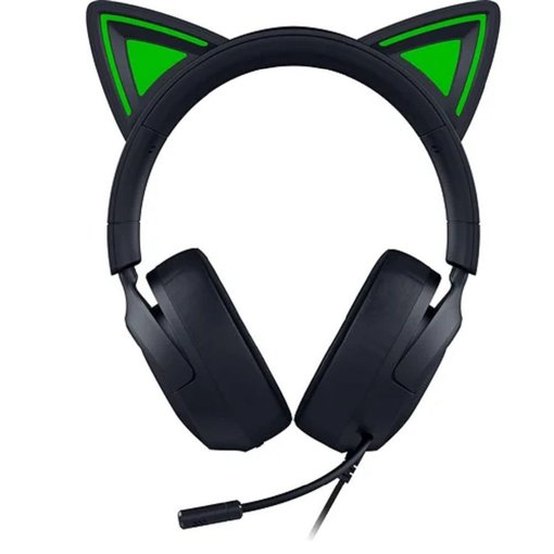 Vincha Razer Kraken Kitty V3 X Black RZ04-05350200-R3U1 para gaming con iluminación RGB, sonido envolvente y micrófono integrado