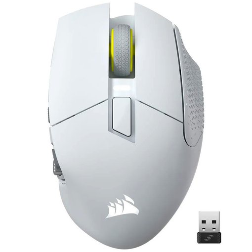 Mouse Corsair SCIMITAR ELITE Wireless MMO Gaming con tecnología inalámbrica SLIPSTREAM y Bluetooth, sensor óptico de alta precisión y panel lateral con 16 botones programables para juegos MMO y MOBA.