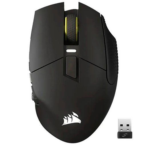 Mouse Corsair SCIMITAR RGB ELITE MMO Gaming con conexión USB, sensor óptico de alta precisión, iluminación RGB y panel lateral con 17 botones programables para juegos MMO y MOBA.