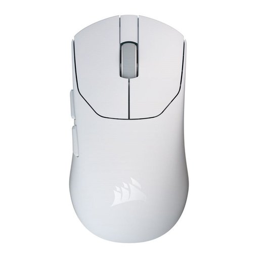 Mouse Corsair SABRE V2 PRO ULTRA Wireless Gaming color blanco con tecnología inalámbrica SLIPSTREAM y Bluetooth, sensor óptico de alta precisión, diseño ultraliviano y rendimiento profesional para eSports.