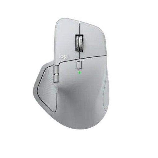 Mouse Logitech MX Master 4 color gris con conexión Bluetooth y receptor USB Logi Bolt, sensor Darkfield de alta precisión, rueda MagSpeed electromagnética y diseño ergonómico para máxima productividad.