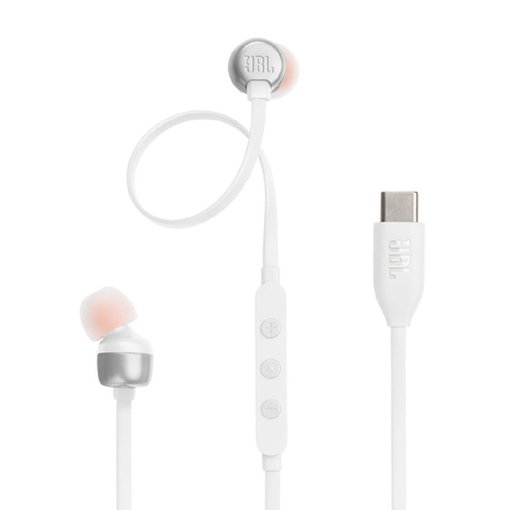 Auricular JBL Tune 310C USB-C White con conexión USB-C, sonido JBL Pure Bass, micrófono integrado y diseño cómodo para música, llamadas y uso diario.