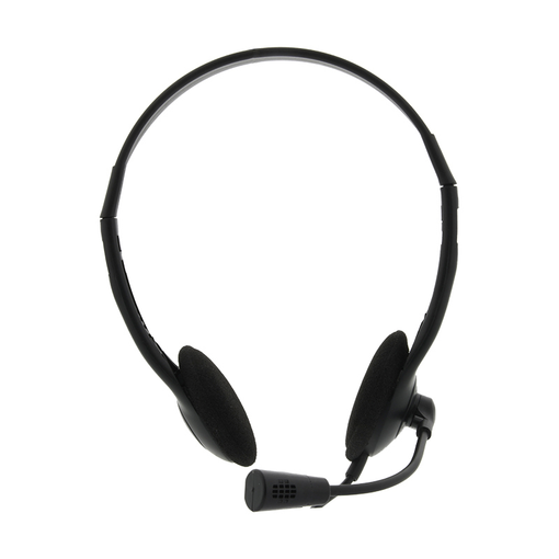 Vincha XTECH XTH-240 negra USB con micrófono omnidireccional ajustable, diadema regulable y parlantes estéreo de 40 mm para videoconferencias, Zoom, Teams, Google Meet, oficina y trabajo remoto
